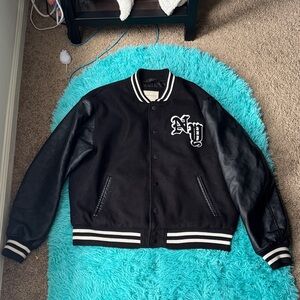 Aeropostale Black and White Varsity Jacket
